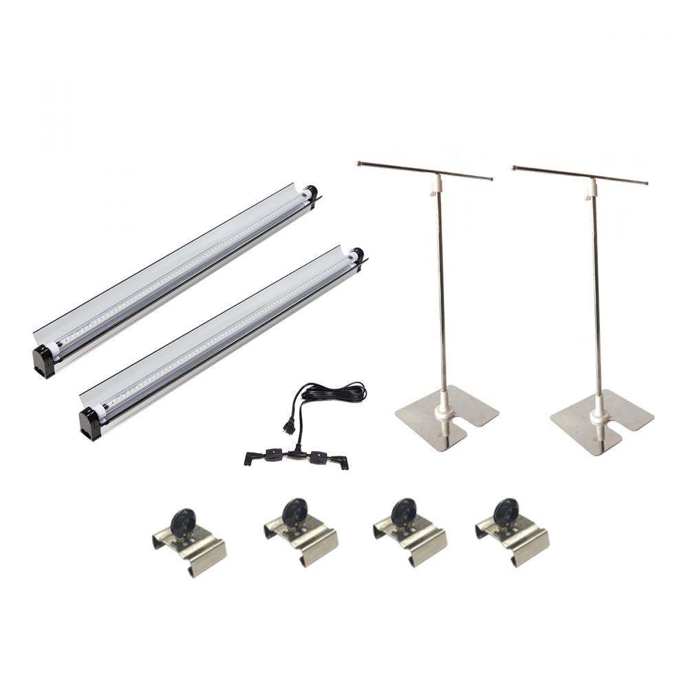 Grow Light Kit EDJ 2xT5 LED Bulbs Stand & Hanger 10W 6400K 24in<span class=' ItemWarning' style='display:block;'>Item is usually in stock, but we&#39;ll be in touch if there&#39;s a problem<br /></span>