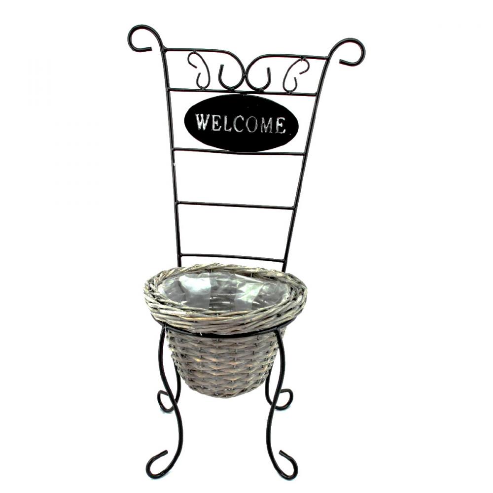 Large Chair with Basket Planter<span class=' ItemWarning' style='display:block;'>Item is usually in stock, but we&#39;ll be in touch if there&#39;s a problem<br /></span>