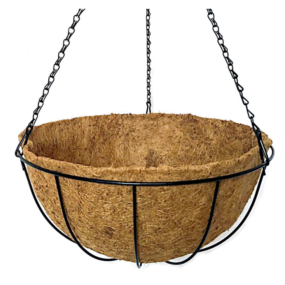 Hanging Wire Basket With Coco Liner 16in (41cm)<span class=' ItemWarning' style='display:block;'>Item is usually in stock, but we&#39;ll be in touch if there&#39;s a problem<br /></span>