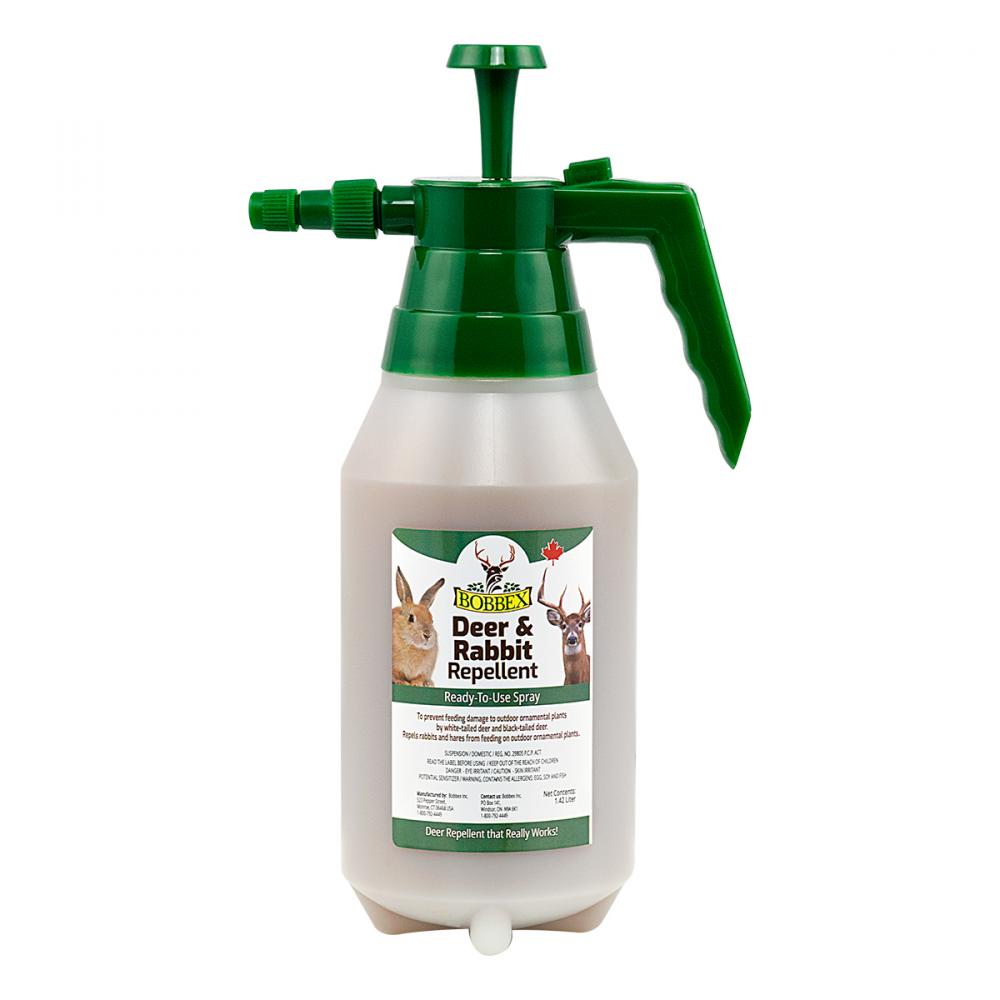 Bobbex Natural Deer &  Rabbit Repellent Spray Pump 1.42L<span class=' ItemWarning' style='display:block;'>Item is usually in stock, but we&#39;ll be in touch if there&#39;s a problem<br /></span>
