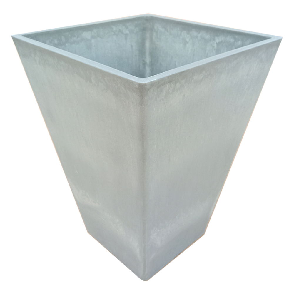 Planter Composite Square 10in x 13in Pewter<span class=' ItemWarning' style='display:block;'>Item is usually in stock, but we&#39;ll be in touch if there&#39;s a problem<br /></span>