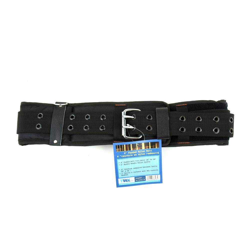 Tool Belt Padded Nylon & Leather 4in Wide Double Needle Buckle<span class=' ItemWarning' style='display:block;'>Item is usually in stock, but we&#39;ll be in touch if there&#39;s a problem<br /></span>