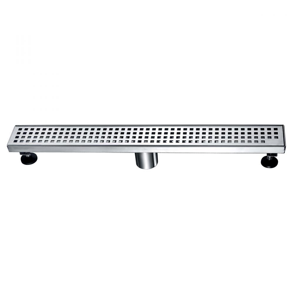 Linear Shower Drain Sq. Grid 2in 24in x 3in x 3 1/8in<span class=' ItemWarning' style='display:block;'>Item is usually in stock, but we&#39;ll be in touch if there&#39;s a problem<br /></span>
