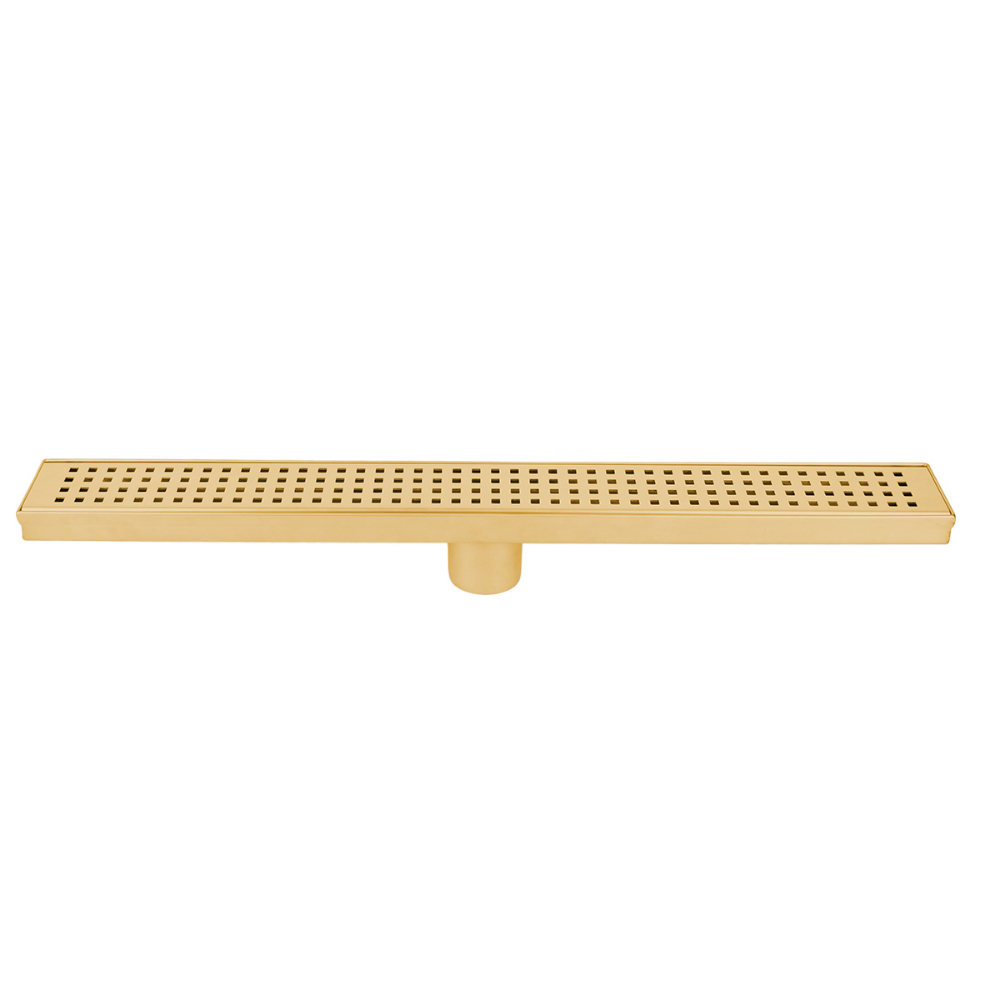 Linear Shower Drain Slot Grid 24&#34; x 2 3/4&#34; x 2 3/4&#34; Brushed Gold<span class=' ItemWarning' style='display:block;'>Item is usually in stock, but we&#39;ll be in touch if there&#39;s a problem<br /></span>
