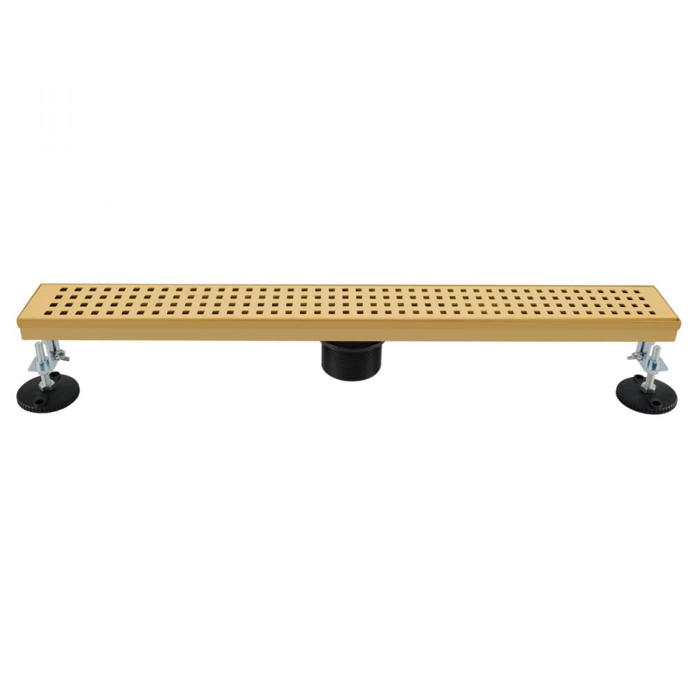 Linear Drain Slot Square Grid Small Squares 48in Golden<span class=' ItemWarning' style='display:block;'>Item is usually in stock, but we&#39;ll be in touch if there&#39;s a problem<br /></span>