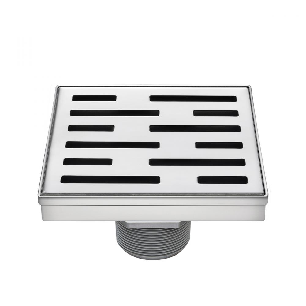 Eco Square Shower Drain Grill Grid 6in x 6in x 3-1/8in Brushed SS<span class=' ItemWarning' style='display:block;'>Item is usually in stock, but we&#39;ll be in touch if there&#39;s a problem<br /></span>