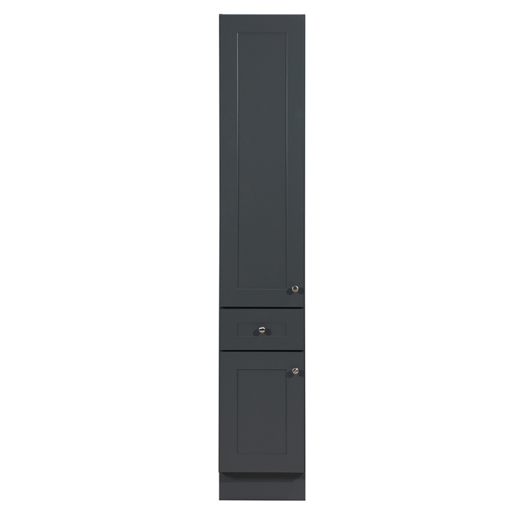 Newport Tower Cabinet 2-Door/1-Drawer 15x12x84&#34; Dark Grey<span class=' ItemWarning' style='display:block;'>Item is usually in stock, but we&#39;ll be in touch if there&#39;s a problem<br /></span>