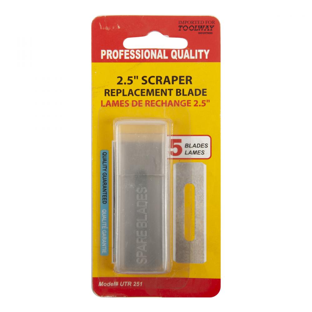 Replacement Razor Scraper Blades 2.5in 5/Pk<span class=' ItemWarning' style='display:block;'>Item is usually in stock, but we&#39;ll be in touch if there&#39;s a problem<br /></span>