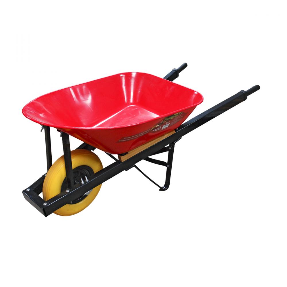 Wheelbarrow 6 cu.ft. Steel Tray Flat-Free Tire Steel  Handle<span class=' ItemWarning' style='display:block;'>Item is usually in stock, but we&#39;ll be in touch if there&#39;s a problem<br /></span>