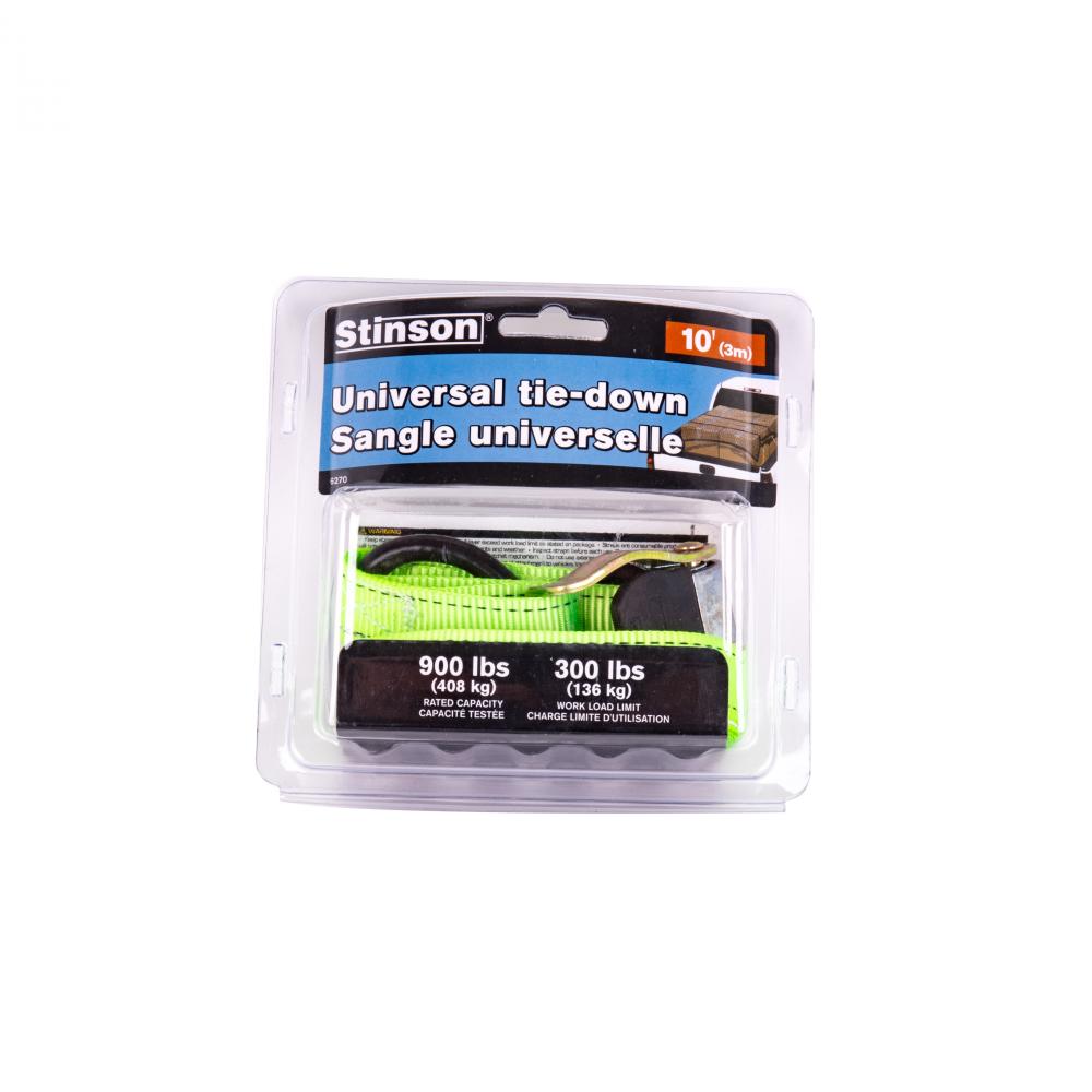 Universal Tie-Down Strap 1in x 10ft BS-900lb WLL-300lb<span class=' ItemWarning' style='display:block;'>Item is usually in stock, but we&#39;ll be in touch if there&#39;s a problem<br /></span>