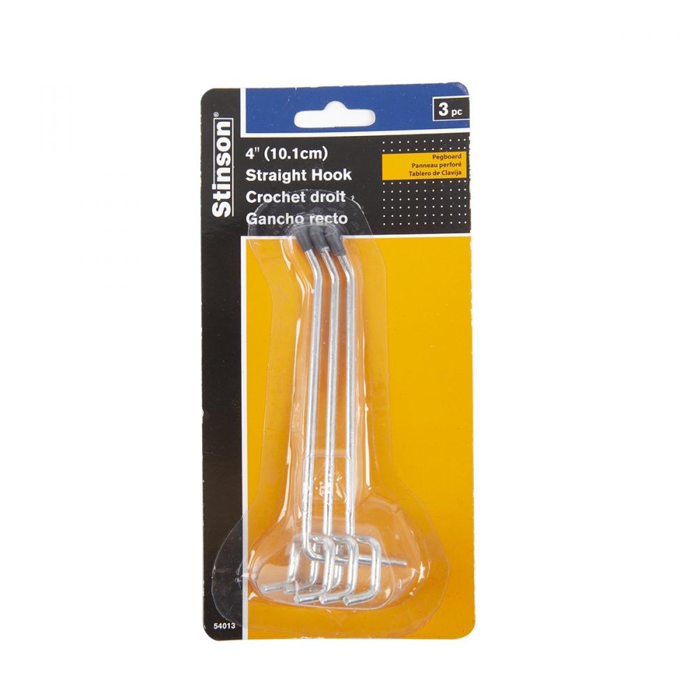Double Prong Peg Hooks 4in 3Pk<span class=' ItemWarning' style='display:block;'>Item is usually in stock, but we&#39;ll be in touch if there&#39;s a problem<br /></span>