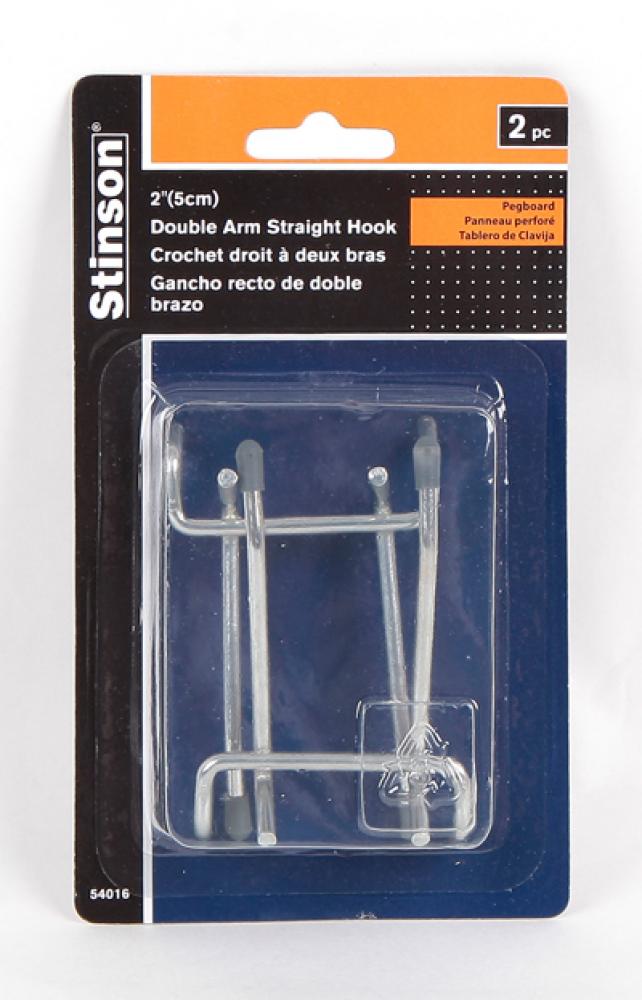 Double Arm Peg Hooks 2in 2Pk<span class=' ItemWarning' style='display:block;'>Item is usually in stock, but we&#39;ll be in touch if there&#39;s a problem<br /></span>