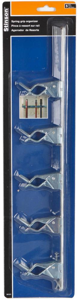 Wall Mount Storage Track With 5 Spring Grips 17in<span class=' ItemWarning' style='display:block;'>Item is usually in stock, but we&#39;ll be in touch if there&#39;s a problem<br /></span>