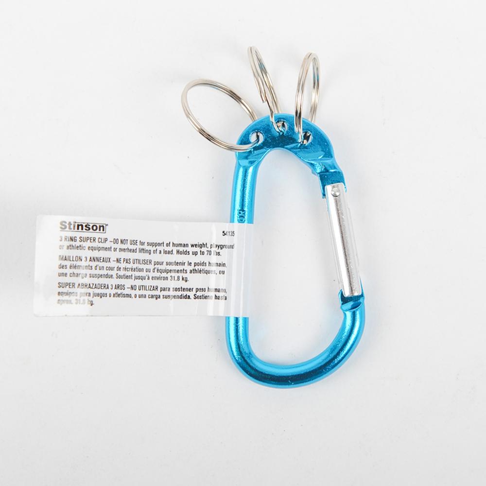 Aluminum Carabiner 3 Ring Springlinks 3in<span class=' ItemWarning' style='display:block;'>Item is usually in stock, but we&#39;ll be in touch if there&#39;s a problem<br /></span>