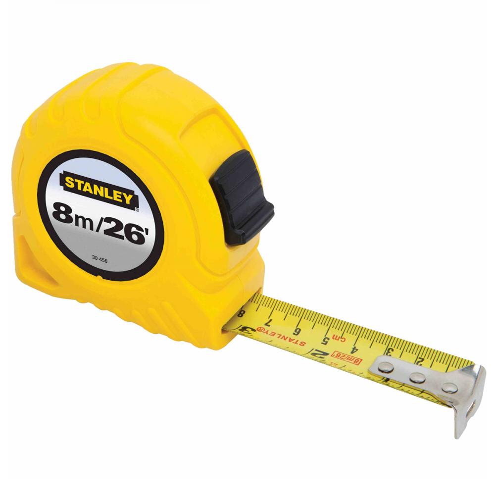 Tape Measure 26ft/8m x 1in Metric/Imperial Yellow Stanley<span class=' ItemWarning' style='display:block;'>Item is usually in stock, but we&#39;ll be in touch if there&#39;s a problem<br /></span>