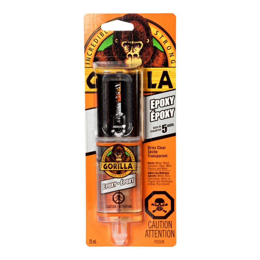 Gorilla Epoxy Adhesive Syringe Clear 25ml<span class=' ItemWarning' style='display:block;'>Item is usually in stock, but we&#39;ll be in touch if there&#39;s a problem<br /></span>