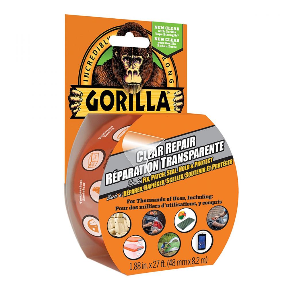 Gorilla Clear Repair Tape 1.88in x 27ft<span class=' ItemWarning' style='display:block;'>Item is usually in stock, but we&#39;ll be in touch if there&#39;s a problem<br /></span>