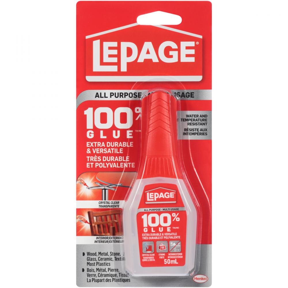 Multi-purpose 100% Glue 50ml Clear<span class=' ItemWarning' style='display:block;'>Item is usually in stock, but we&#39;ll be in touch if there&#39;s a problem<br /></span>