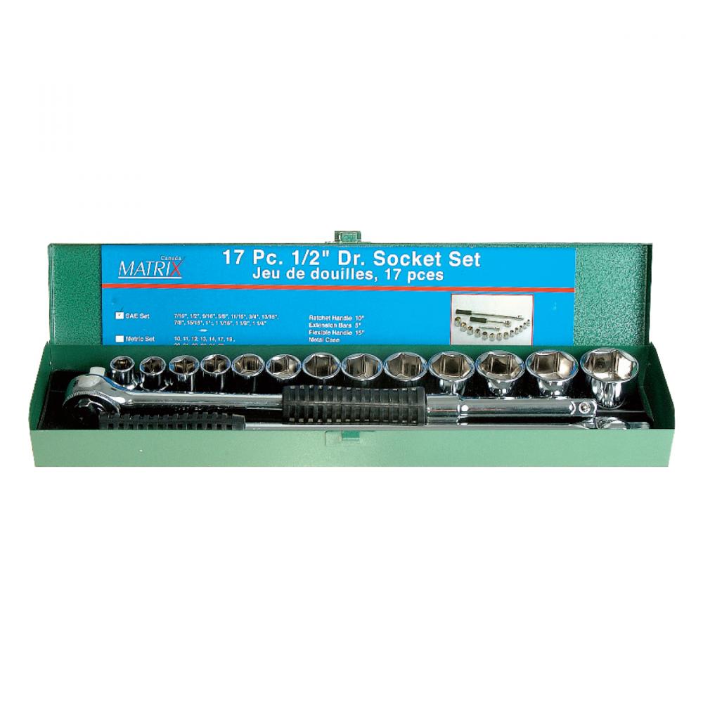 17PC Socket Metric 1/2in Dr Cr-V Set<span class=' ItemWarning' style='display:block;'>Item is usually in stock, but we&#39;ll be in touch if there&#39;s a problem<br /></span>