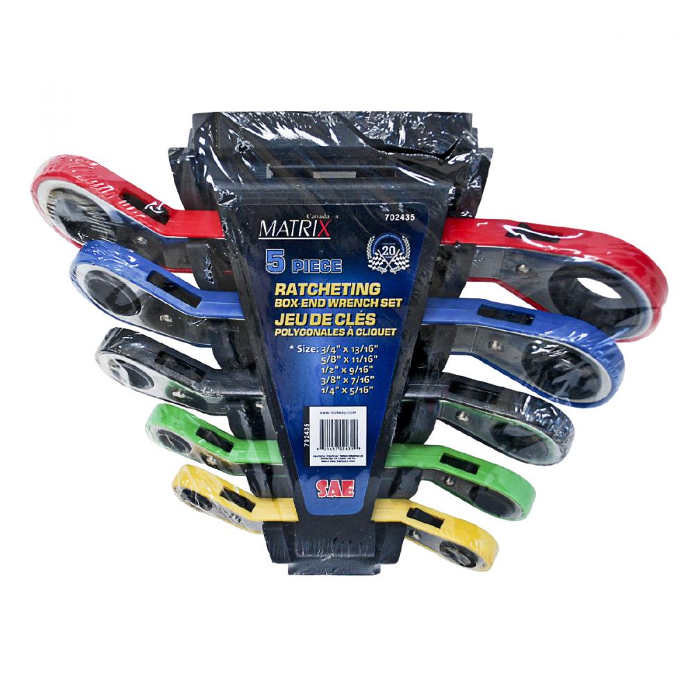 Ratcheting SAE Wrench Box End 5pc<span class=' ItemWarning' style='display:block;'>Item is usually in stock, but we&#39;ll be in touch if there&#39;s a problem<br /></span>