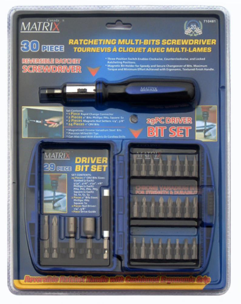 Ratchet Screwdriver & Bits Set 30pc<span class=' ItemWarning' style='display:block;'>Item is usually in stock, but we&#39;ll be in touch if there&#39;s a problem<br /></span>