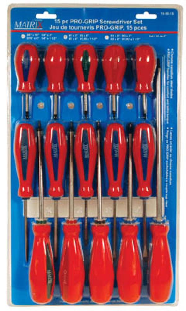 Screwdriver Pro-Grip 15pc Set<span class=' ItemWarning' style='display:block;'>Item is usually in stock, but we&#39;ll be in touch if there&#39;s a problem<br /></span>