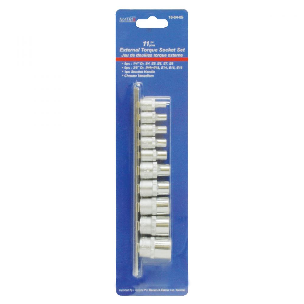 11PC Internal Torx Socket Set 1/4in & 3/8in Dr Cr-V<span class=' ItemWarning' style='display:block;'>Item is usually in stock, but we&#39;ll be in touch if there&#39;s a problem<br /></span>
