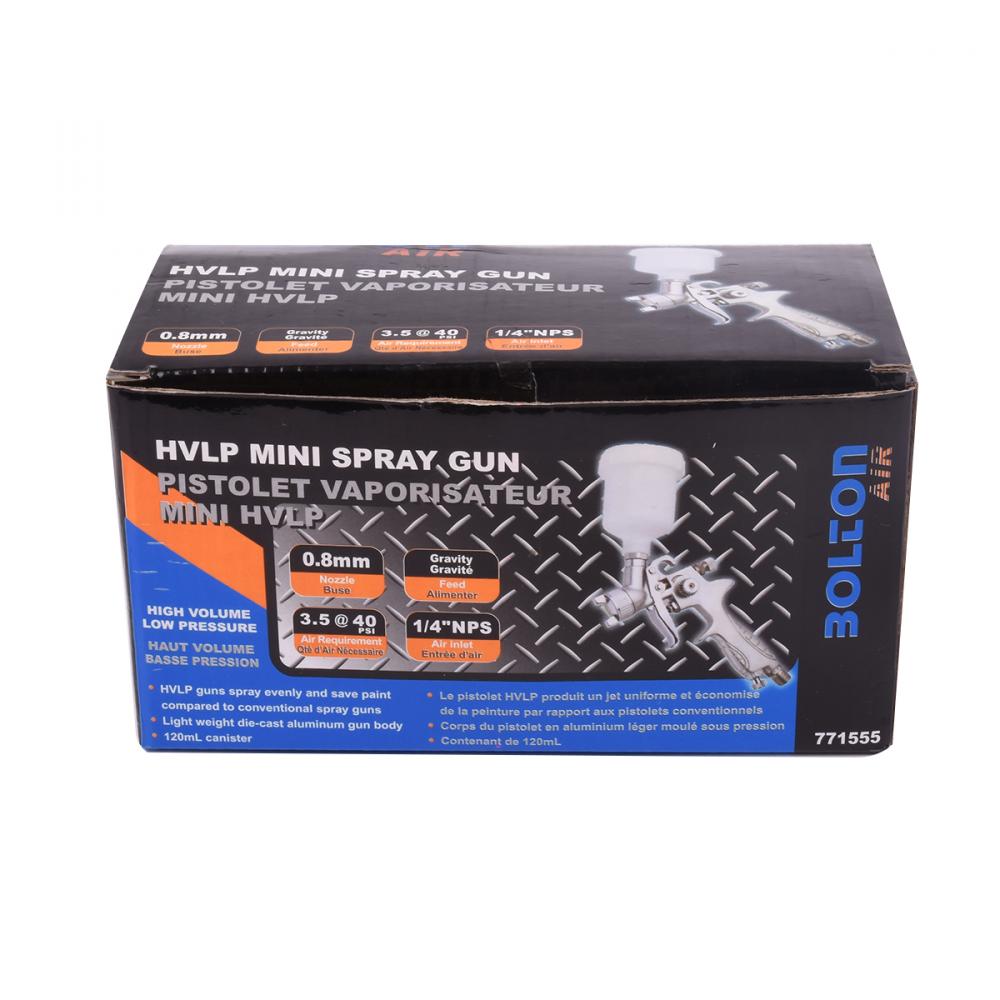 Air Spray Gun HVLP 0.8mm Drive Gravity Feed Bolton<span class=' ItemWarning' style='display:block;'>Item is usually in stock, but we&#39;ll be in touch if there&#39;s a problem<br /></span>