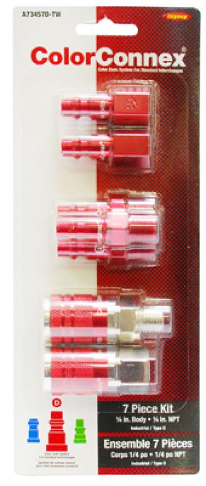 Red Coupler & Plug Kit ¼in 7pc<span class=' ItemWarning' style='display:block;'>Item is usually in stock, but we&#39;ll be in touch if there&#39;s a problem<br /></span>