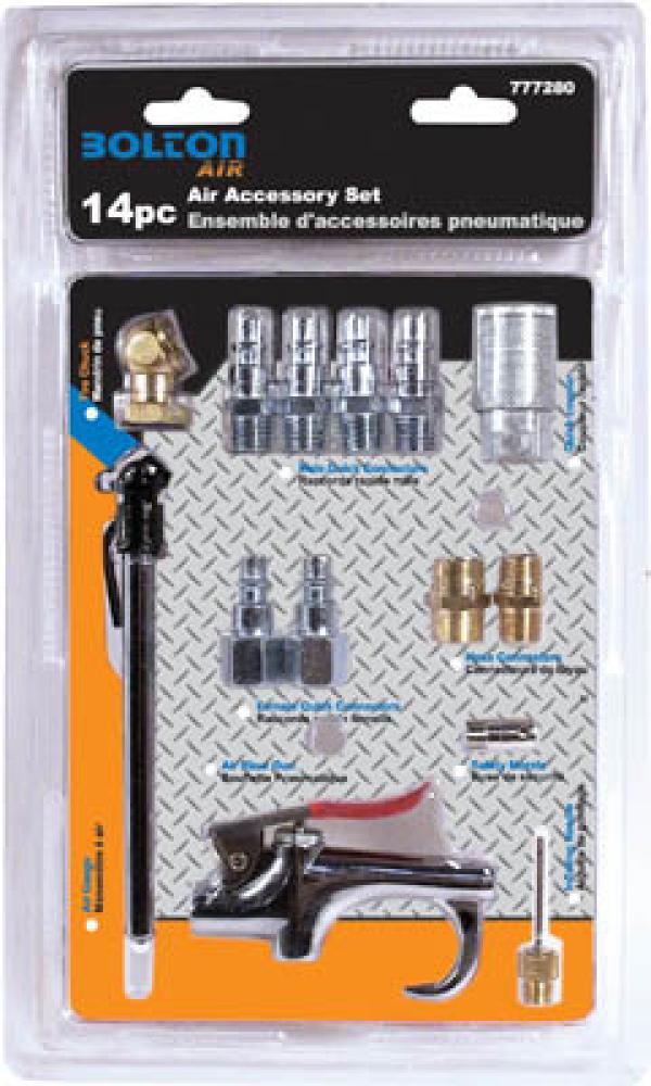 14pc Air Accessory Set Steel<span class=' ItemWarning' style='display:block;'>Item is usually in stock, but we&#39;ll be in touch if there&#39;s a problem<br /></span>