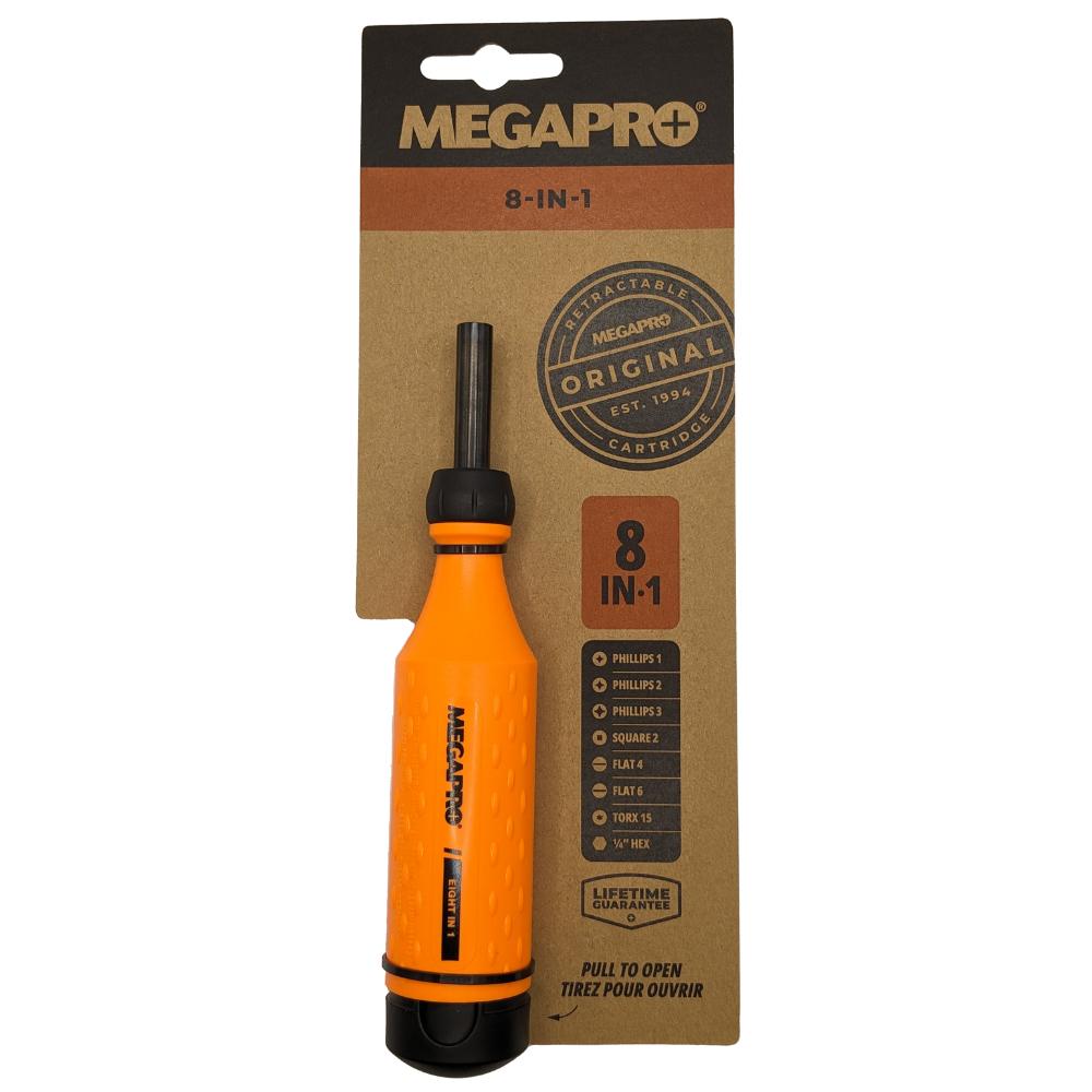 Megapro Screwdriver Original  8-in-1 Multi-Bit OR/BL (Carded)<span class=' ItemWarning' style='display:block;'>Item is usually in stock, but we&#39;ll be in touch if there&#39;s a problem<br /></span>