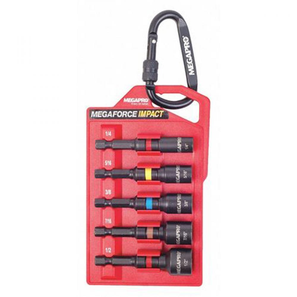 MegaForce Impact Bit Clip 5pc 2in Nutsetter Metric Sizes<span class=' ItemWarning' style='display:block;'>Item is usually in stock, but we&#39;ll be in touch if there&#39;s a problem<br /></span>
