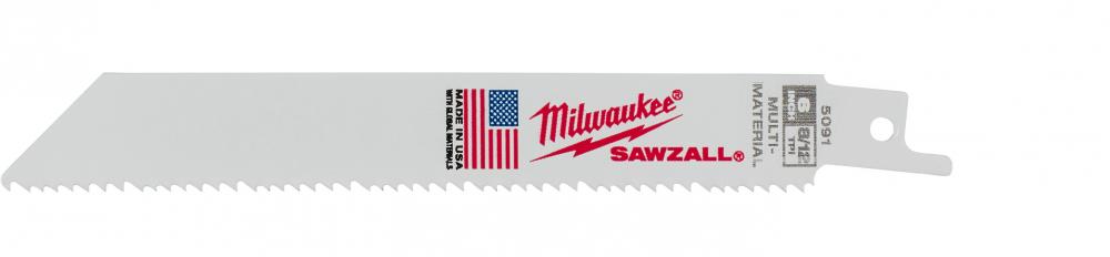 Super Sawzall Blade 6in x 0.062mm 8/12T Gp 5/Pk Milwaukee 48-00-5091<span class=' ItemWarning' style='display:block;'>Item is usually in stock, but we&#39;ll be in touch if there&#39;s a problem<br /></span>