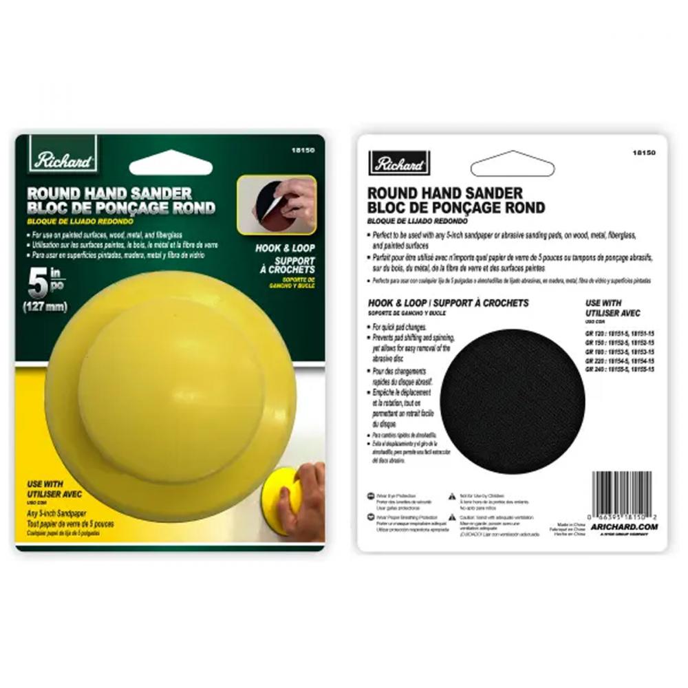5 In.  Round Rubber Sanding Block (Carded)<span class=' ItemWarning' style='display:block;'>Item is usually in stock, but we&#39;ll be in touch if there&#39;s a problem<br /></span>
