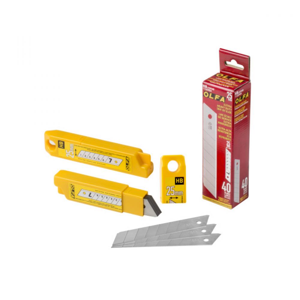 Refill Heavy Duty Snap Off Utility Blade 25mm 40/Pk HB<span class=' ItemWarning' style='display:block;'>Item is usually in stock, but we&#39;ll be in touch if there&#39;s a problem<br /></span>