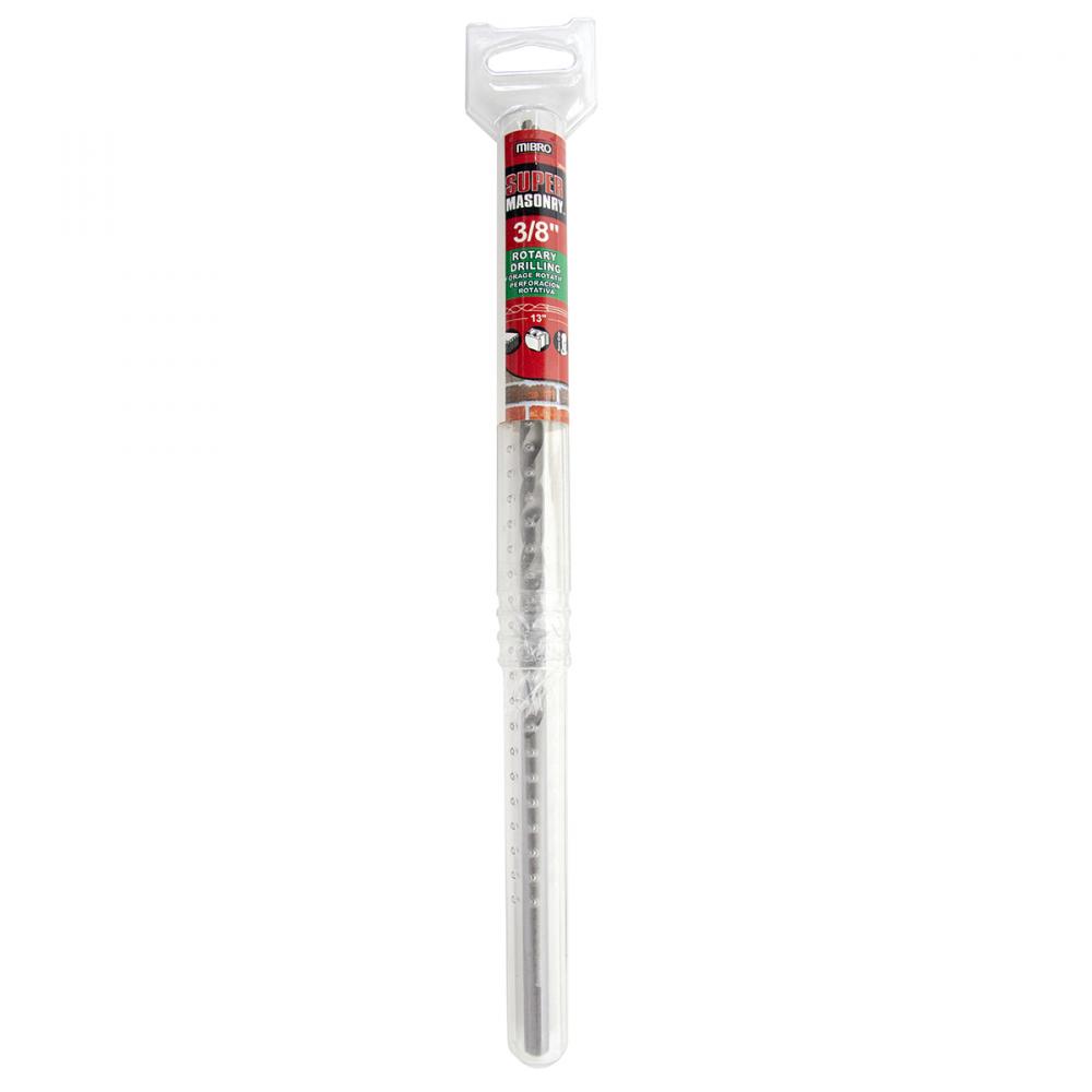 Drill Bit Masonry 3/8In X 13in with Straight Shank<span class=' ItemWarning' style='display:block;'>Item is usually in stock, but we&#39;ll be in touch if there&#39;s a problem<br /></span>