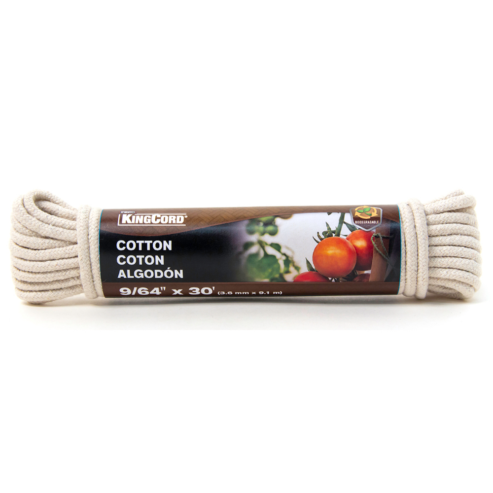Braided Cotton Rope 9/64&#34; x 30&#39; Natural<span class=' ItemWarning' style='display:block;'>Item is usually in stock, but we&#39;ll be in touch if there&#39;s a problem<br /></span>