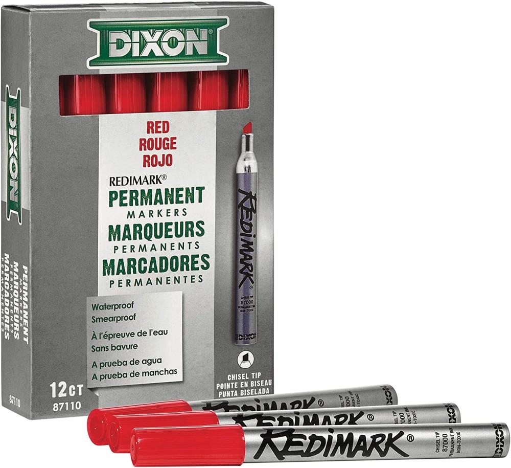 12pk Markette 6in Metal Barrel - Chisel Point Red<span class=' ItemWarning' style='display:block;'>Item is usually in stock, but we&#39;ll be in touch if there&#39;s a problem<br /></span>