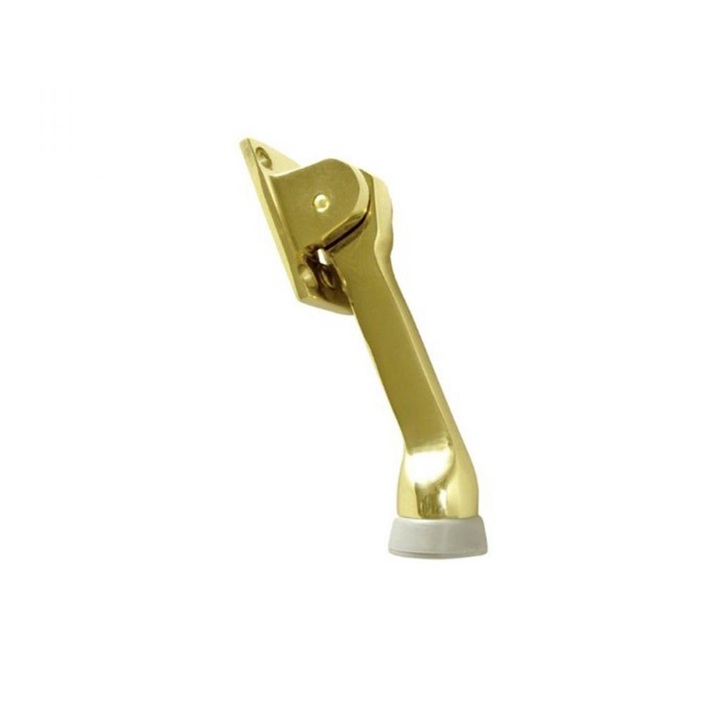 Door Stop Kick Down 4 3/4in Polished Brass<span class=' ItemWarning' style='display:block;'>Item is usually in stock, but we&#39;ll be in touch if there&#39;s a problem<br /></span>