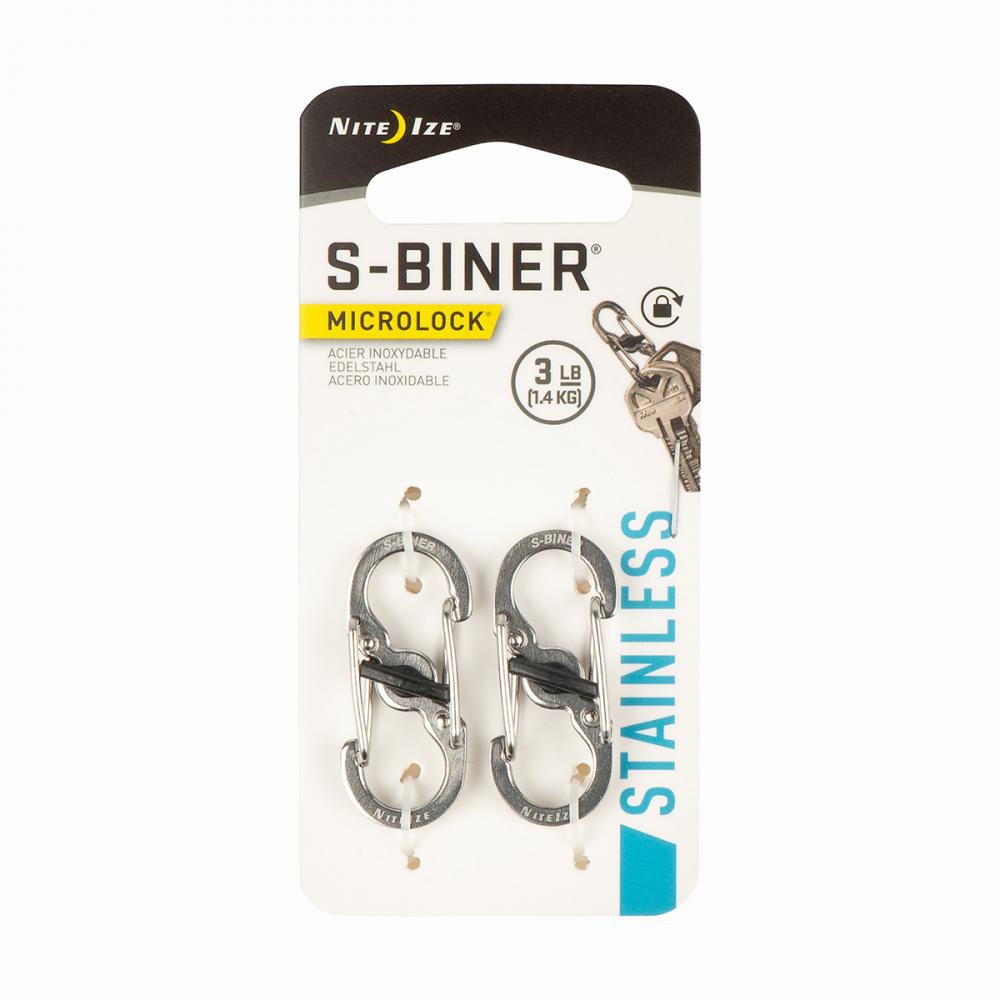 2PK S-Biner® MicroLock® Stainless Steel<span class=' ItemWarning' style='display:block;'>Item is usually in stock, but we&#39;ll be in touch if there&#39;s a problem<br /></span>
