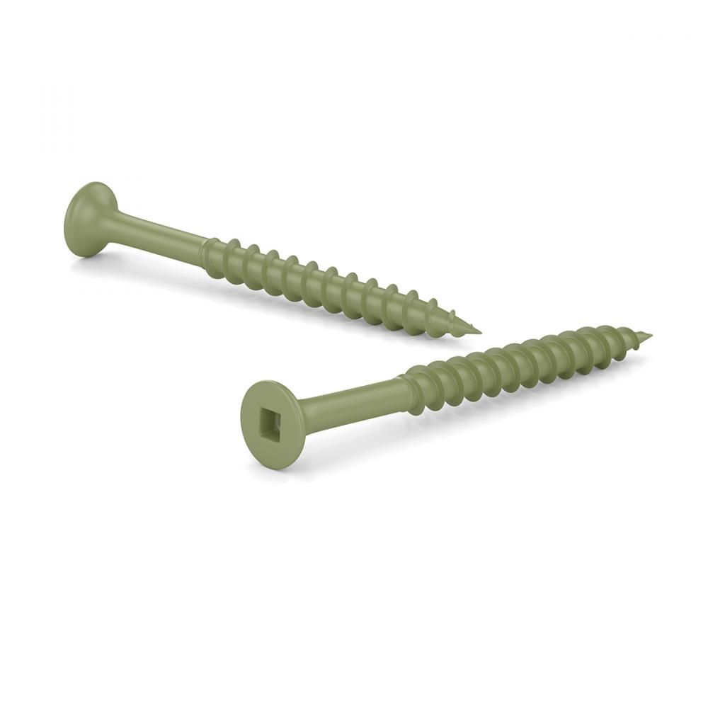 Screw Deck Green Ceramic N°8 x 1 ½in 100/Pk<span class=' ItemWarning' style='display:block;'>Item is usually in stock, but we&#39;ll be in touch if there&#39;s a problem<br /></span>