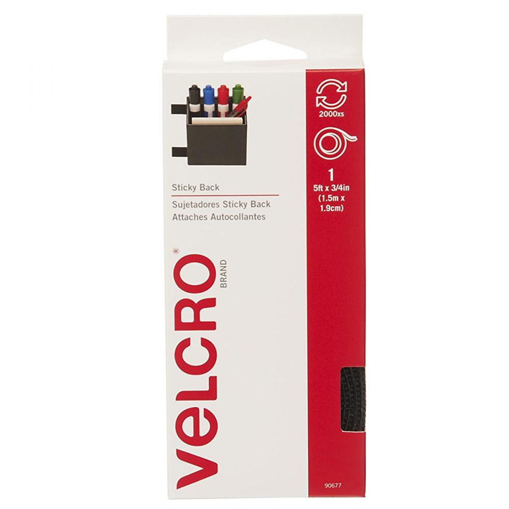 Velcro® Sticky Back Tape ¾in x 5ft  Black<span class=' ItemWarning' style='display:block;'>Item is usually in stock, but we&#39;ll be in touch if there&#39;s a problem<br /></span>