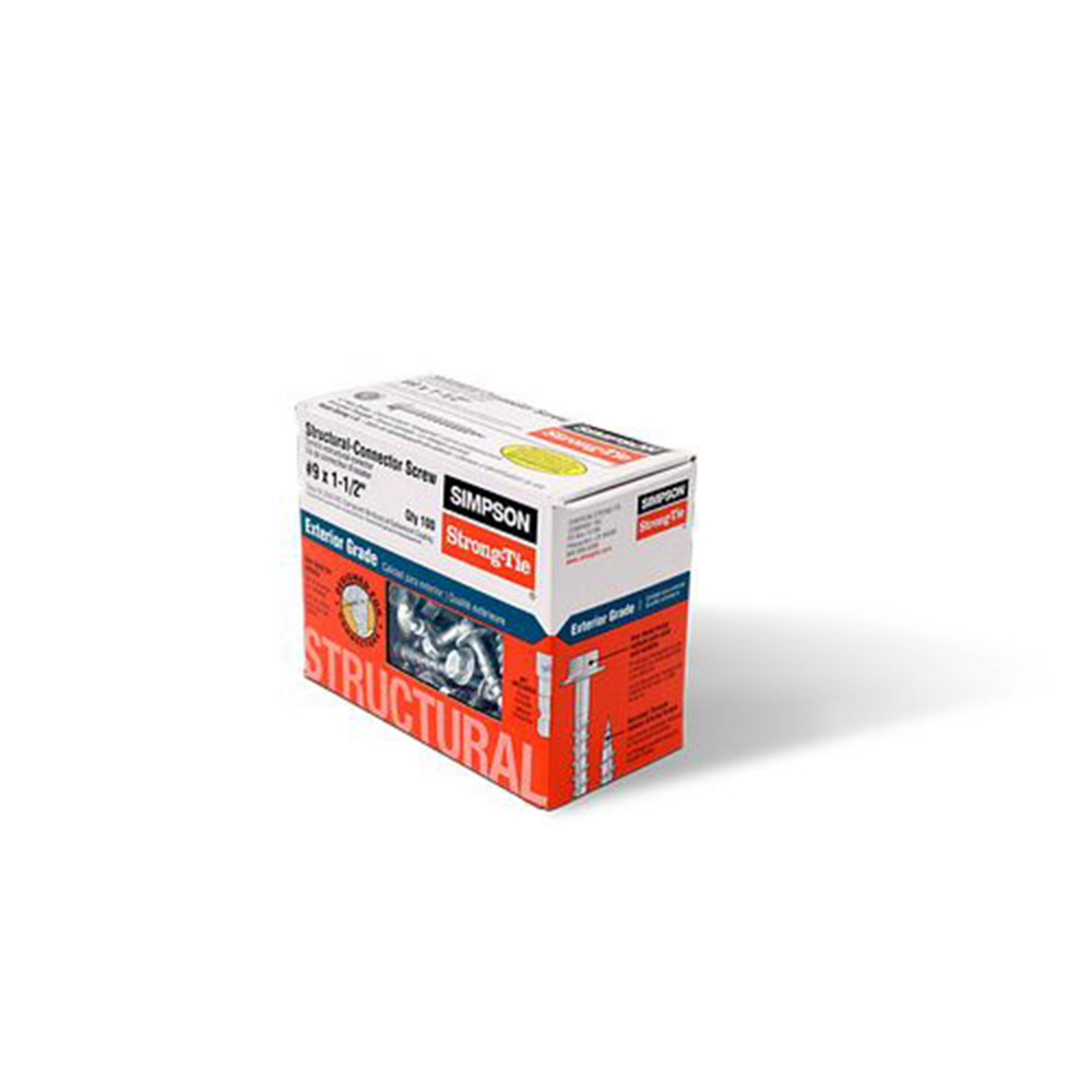 100PK Strong-Drive® Galvanized Structural Connector Screw #9 x 1½in<span class=' ItemWarning' style='display:block;'>Item is usually in stock, but we&#39;ll be in touch if there&#39;s a problem<br /></span>