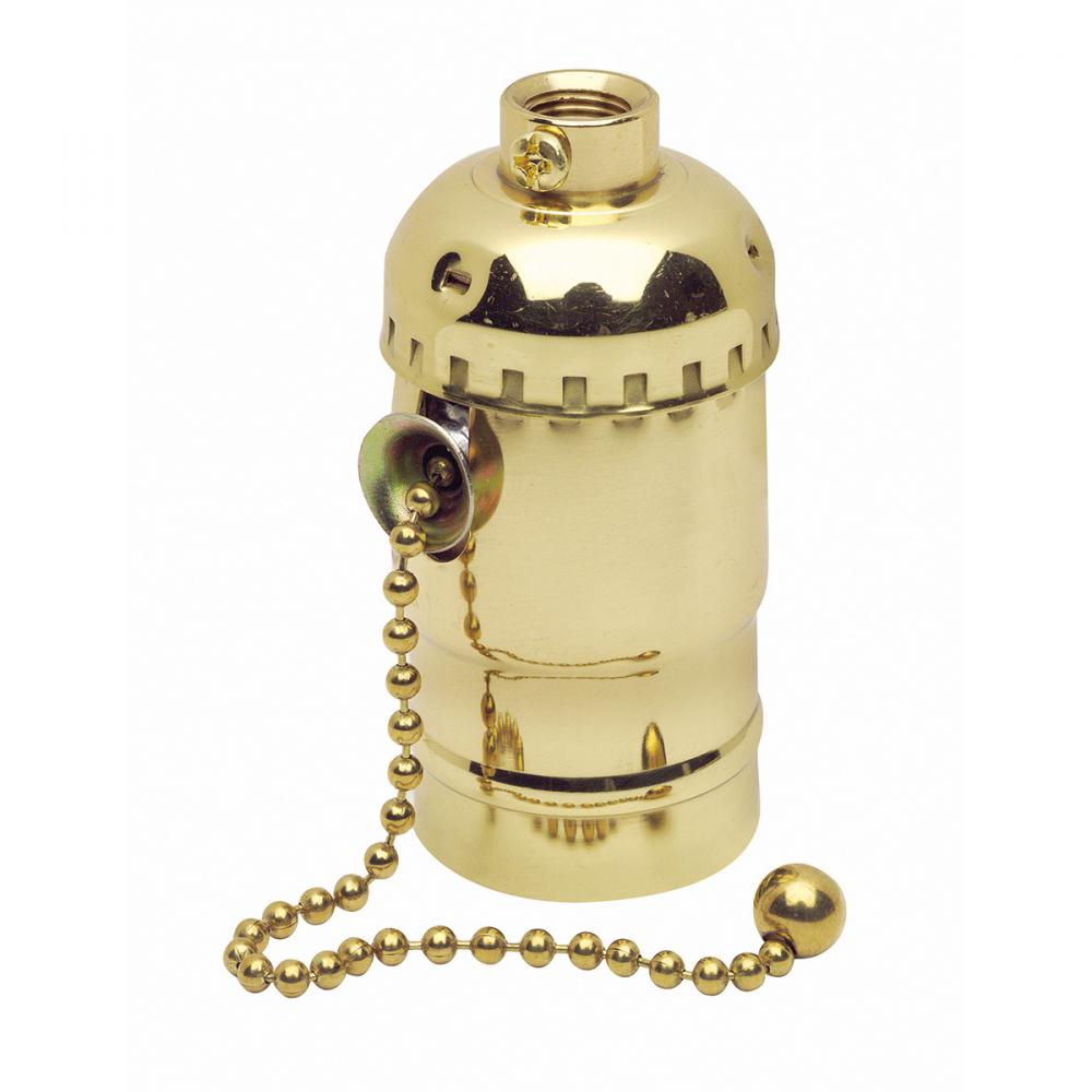 Socket Pull-Chain Brass Carded<span class=' ItemWarning' style='display:block;'>Item is usually in stock, but we&#39;ll be in touch if there&#39;s a problem<br /></span>