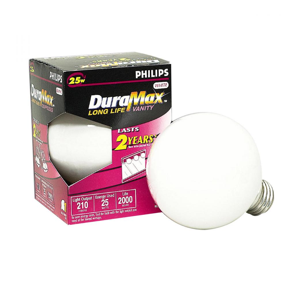 Offer 83012683 Bulb Vanity Globe Duramax Long Life 40W White G25 Philips 12676-3<span class=' ItemWarning' style='display:block;'>Item is usually in stock, but we&#39;ll be in touch if there&#39;s a problem<br /></span>
