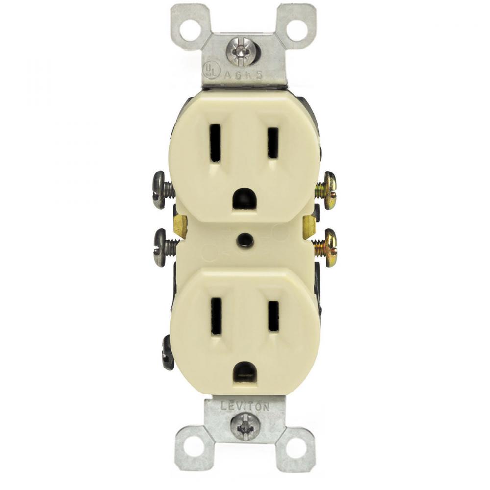 Duplex Recept. Ivory<span class=' ItemWarning' style='display:block;'>Item is usually in stock, but we&#39;ll be in touch if there&#39;s a problem<br /></span>