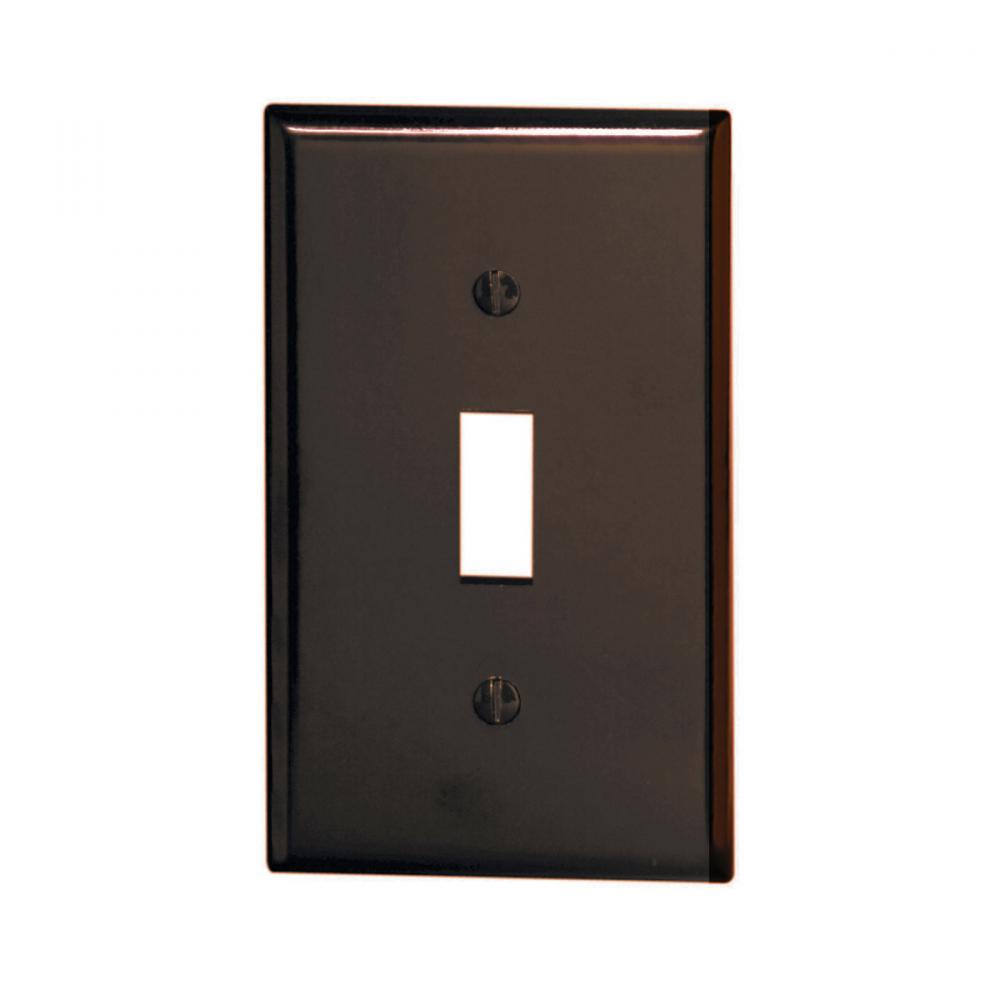 1 Gang Brown Toggle Plate<span class=' ItemWarning' style='display:block;'>Item is usually in stock, but we&#39;ll be in touch if there&#39;s a problem<br /></span>
