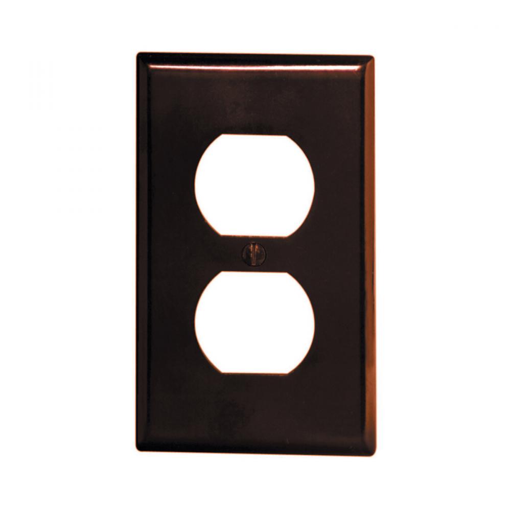 1 Gang Brown Duplex Plate<span class=' ItemWarning' style='display:block;'>Item is usually in stock, but we&#39;ll be in touch if there&#39;s a problem<br /></span>