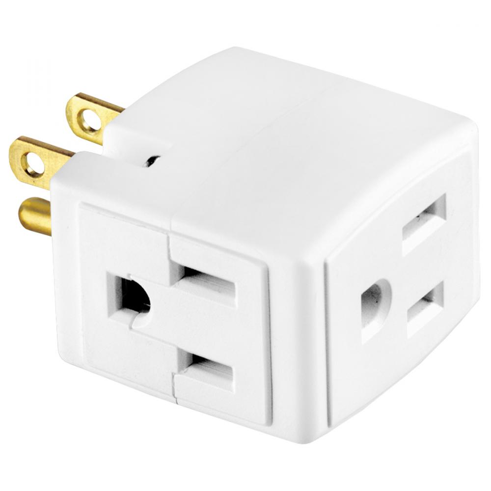 Cube Tap White 3 Wire<span class=' ItemWarning' style='display:block;'>Item is usually in stock, but we&#39;ll be in touch if there&#39;s a problem<br /></span>