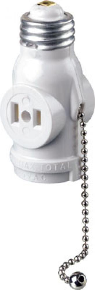 Socket Pull-Chain White Current Tap<span class=' ItemWarning' style='display:block;'>Item is usually in stock, but we&#39;ll be in touch if there&#39;s a problem<br /></span>